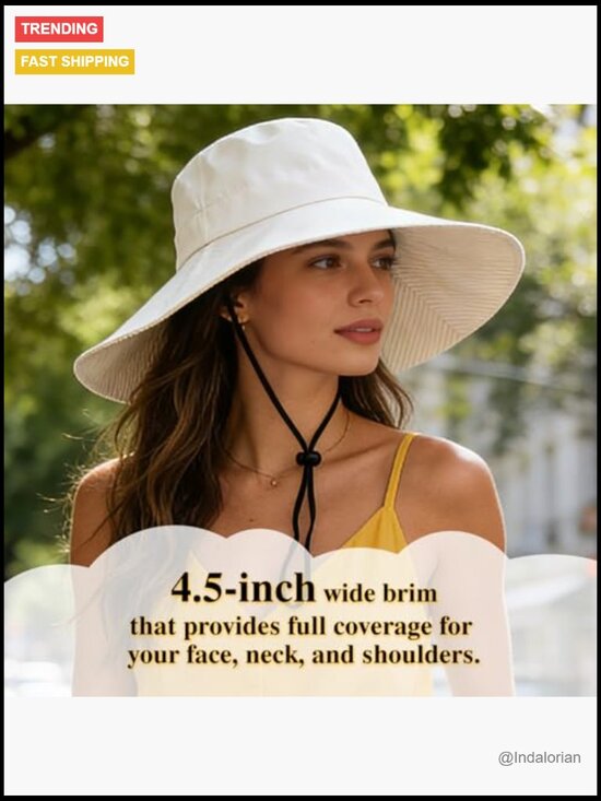 Wide Brim Foldable Beach Hat UPF50+ Sun Protection Bucket Hat main image 6